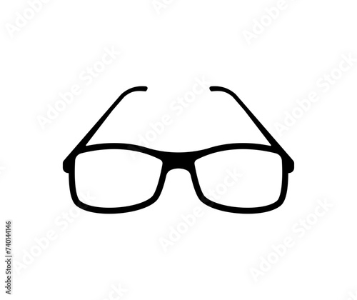 Eye glasses icon flat design