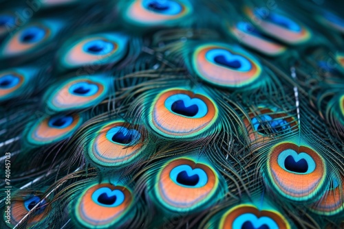 Blue green peacock feather wallpaper background
