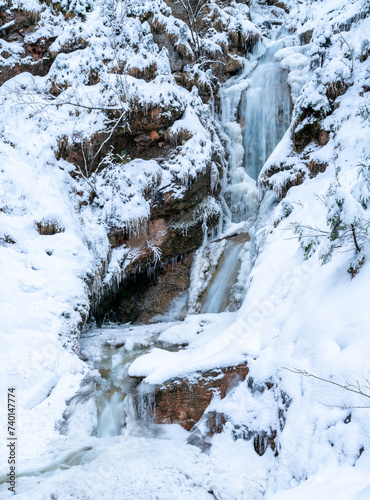 Wasserfall Nesselwang im Winter
