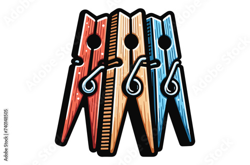 clothespin on a white background