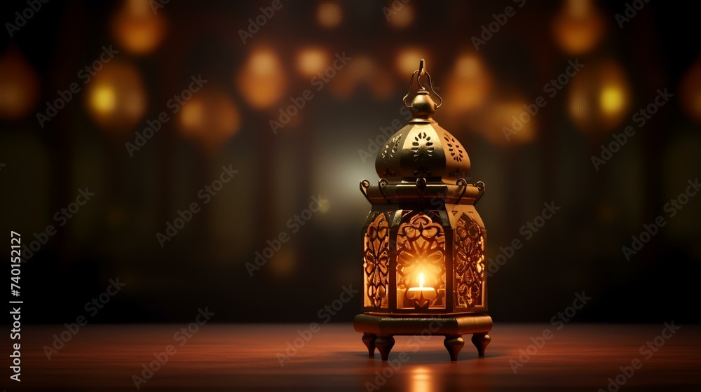Ramadan Kareem greeting card. Arabic lantern on blurred background. Ramadan Kareem greeting card. Arabic lantern on blurred background.