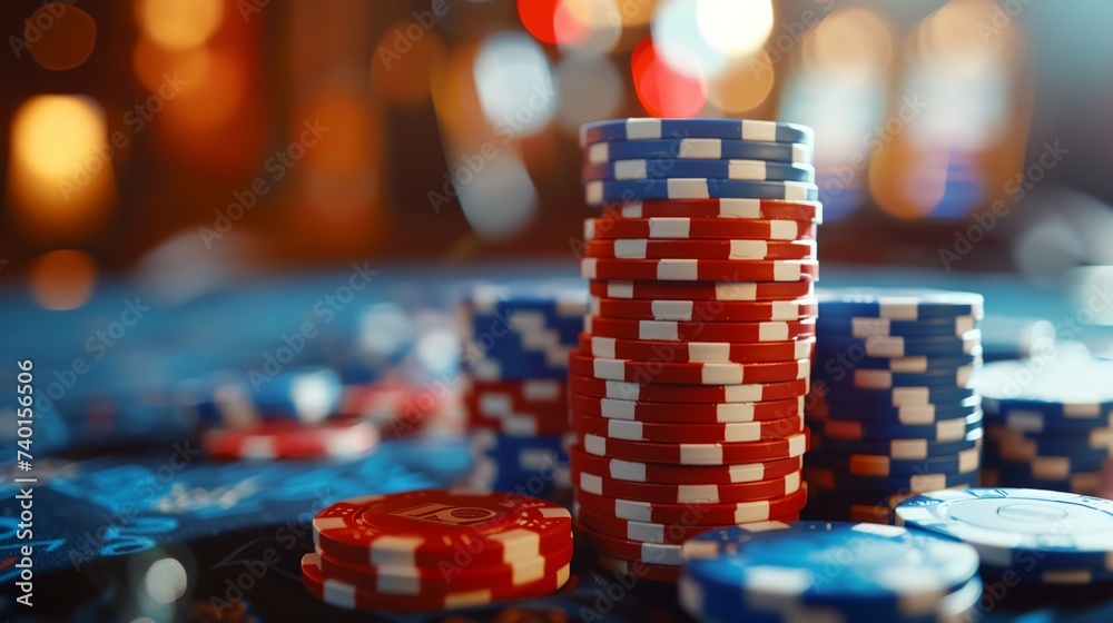 a stack of poker chips a stack of poker chips