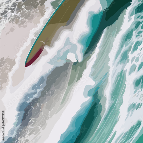 Summer cruise banner with surfer girl. Vector poster with special offer for travel tour to tropical sea with cartoon illustration of woman riding ocean wave on surf board.