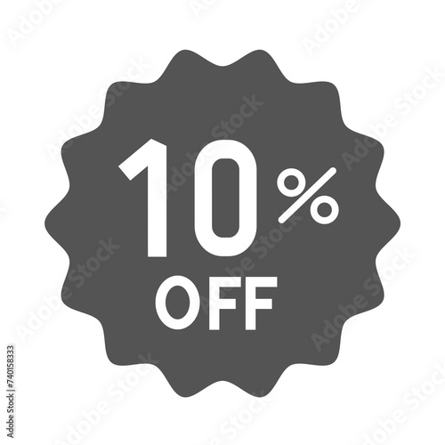 10 Persent Discount Off Icon. Discount Icon illustration, vector. - 3
