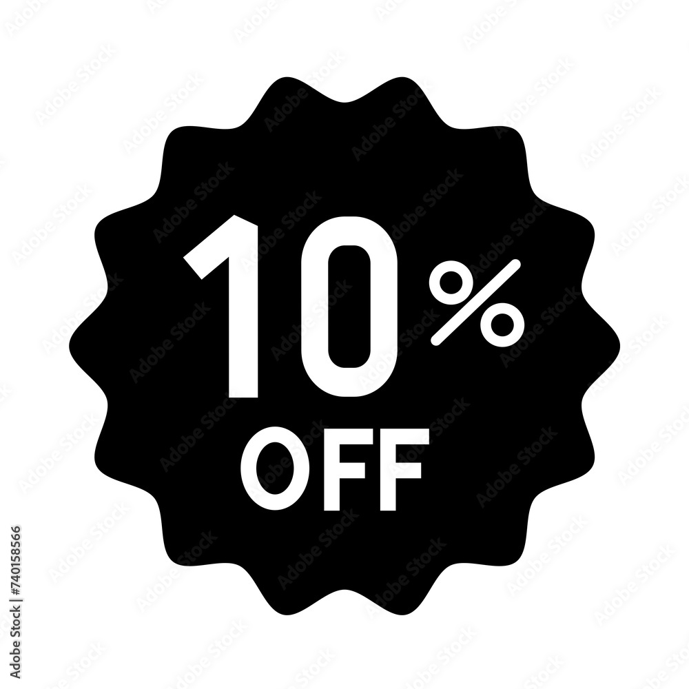 10 Persent Discount Off Icon. Discount Icon illustration, vector.  - 2