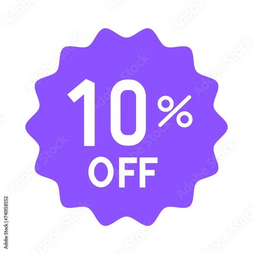 10 Persent Discount Off Icon. Discount Icon illustration, vector. - 9
