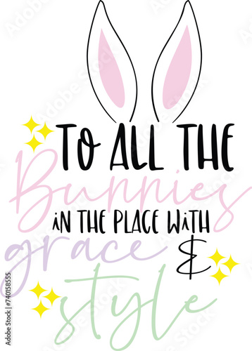 Easter Day SVG, Easter Bunny Design, Bunny Vector ,Easter day T-shirt design, Easter Christian Graphics