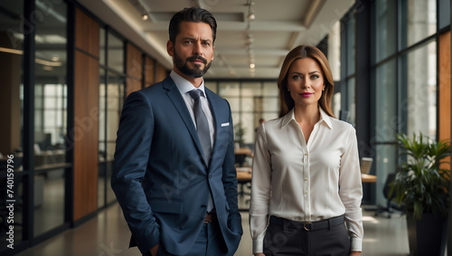 Wallpaper Mural Kompetente Führungskräfte im modernen Büroumfeld - Business Professionalität und Stil Torontodigital.ca