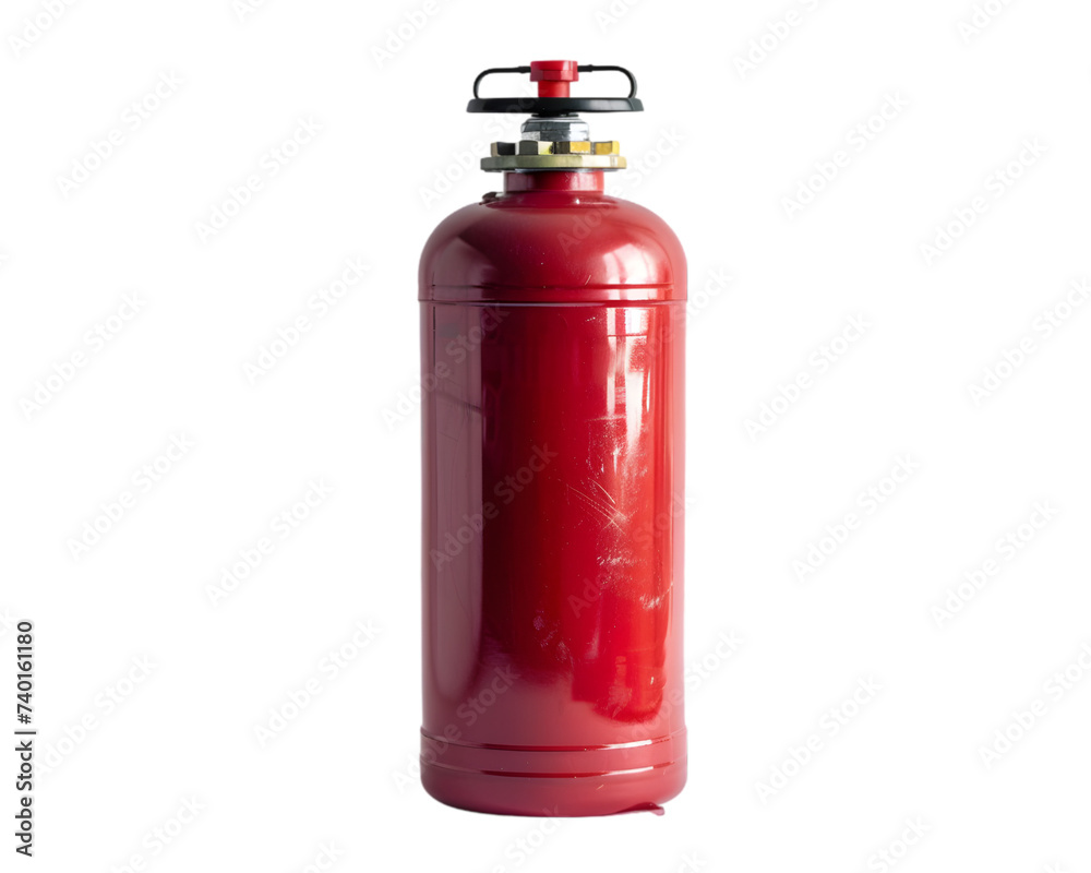 red fire extinguisher on transparent background red fire extinguisher on transparent background
