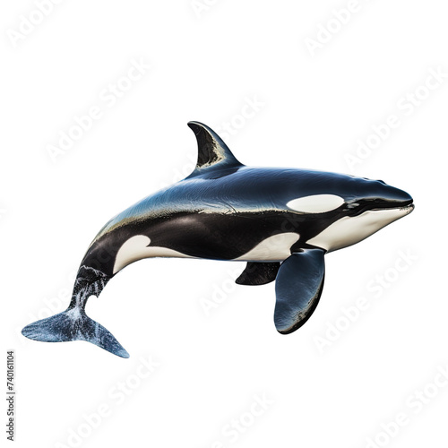 Orca fish on white or transparent background