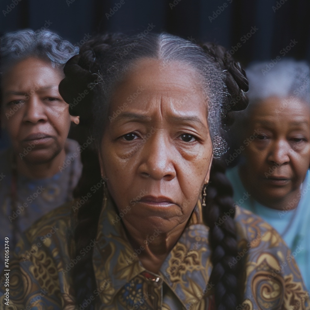 a black american girl, a middle aged black american woman and an