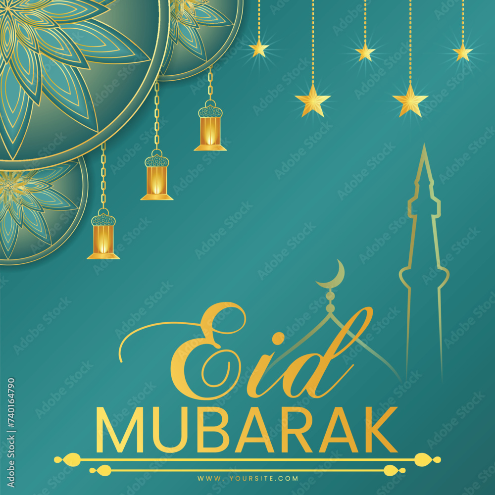 eid mubarak wishing design with lamp and stars with mandala design vector file eid mubarak wishing design with lamp and stars with mandala design vector file