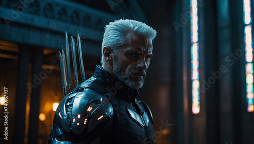 Dark portrayal of Marvel's Cyborg Wolverine