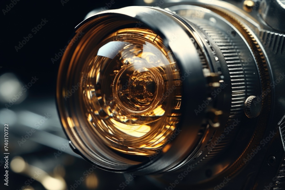 Detailed view of a camera lens, suitable for technology concepts Detailed view of a camera lens, suitable for technology concepts