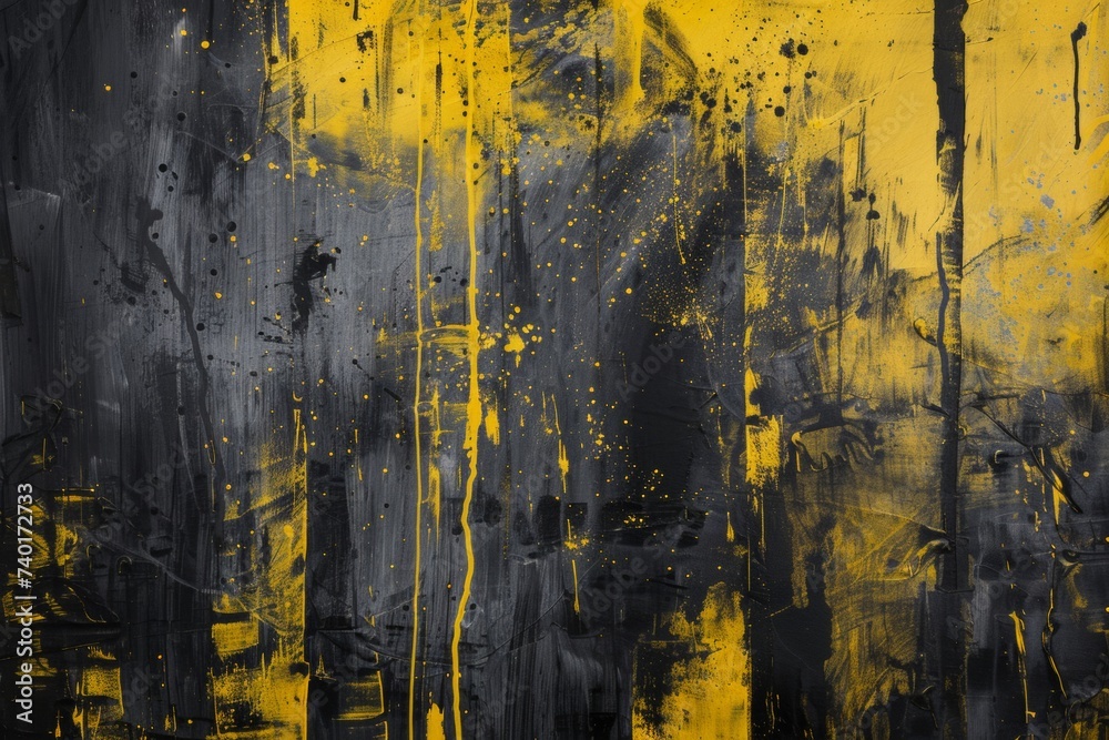 Minimal Abstract Yellow Grunge Scratch Background Template
