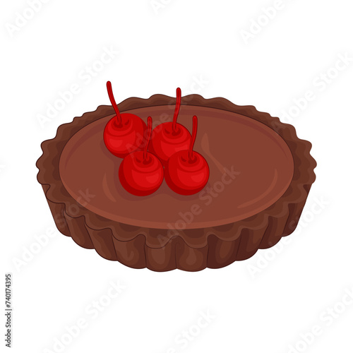 Illustration of chocolate pie 