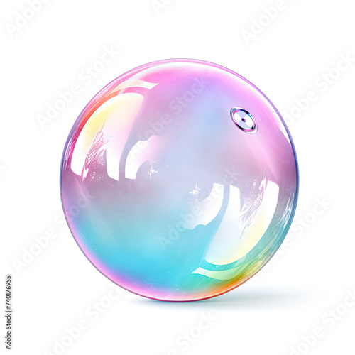 Soap bubbles isolated on white Background