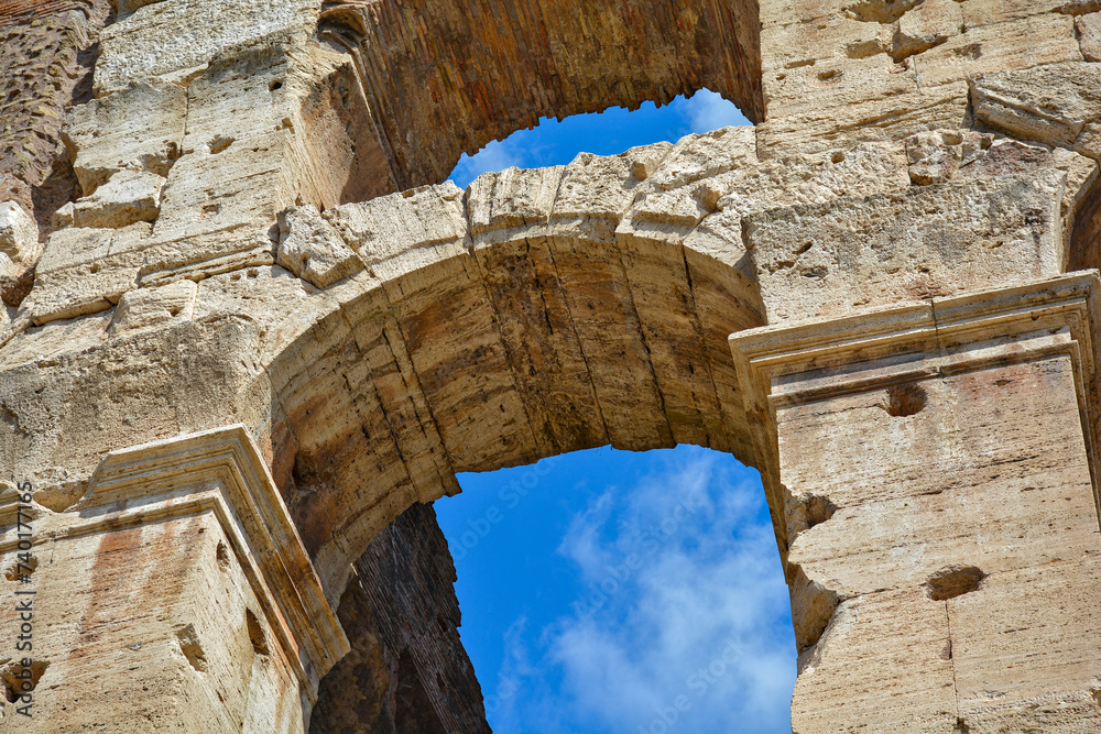 Arches on Coliseum Wall,Rome,architecture,