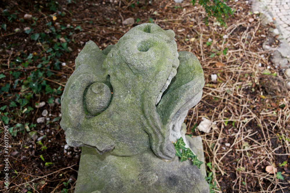 Stone statue in Vaduz garden
