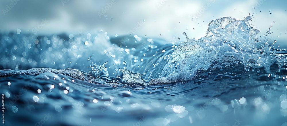 © Larisa AI - A serene image of nature, captured in a single moment as fluid drops of water splash and mingle with bubbles, creating a mesmerizing display of liquid beauty and moisture in the great outdoors © Larisa AI - A serene image of nature, captured in a single moment as fluid drops of water splash and mingle with bubbles, creating a mesmerizing display of liquid beauty and moisture in the great outdoors