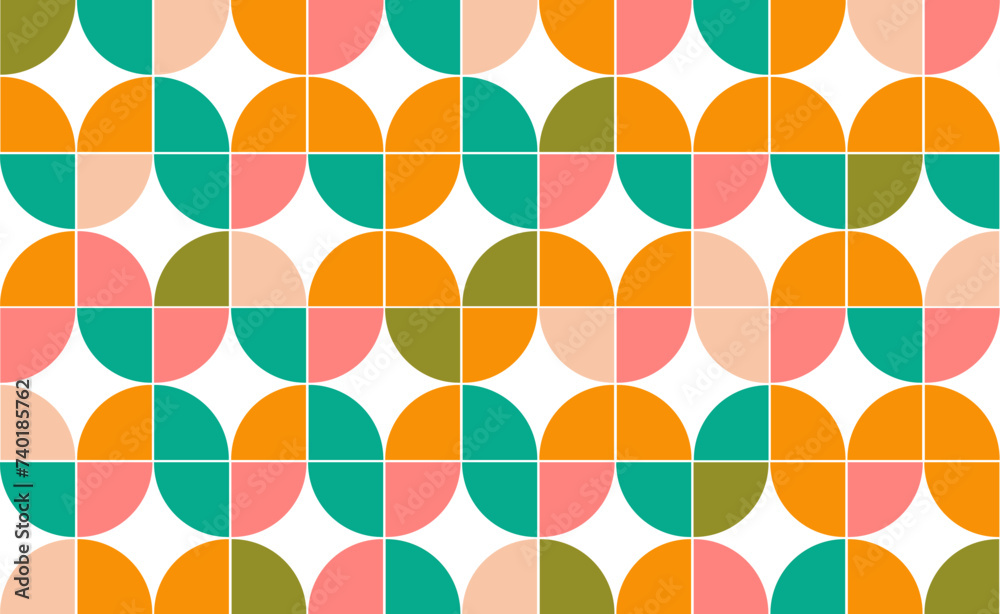 Seamless groovy 70s style pattern, Seamless vector for print or wrap. - stock illustration Seamless groovy 70s style pattern, Seamless vector for print or wrap. - stock illustration
