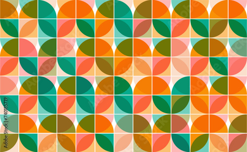 Seamless groovy 70s style pattern, Seamless vector for print or wrap. - stock illustration © Amaiquez