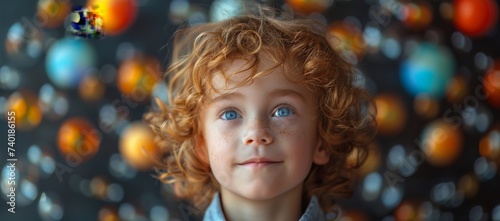 Innocent curiosity captured in a portrait of a young boy, mesmerized by his toy and showcasing the beauty of a child's human face