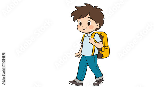 A child walking to school