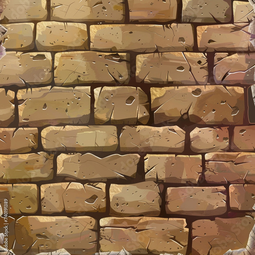 brick wall AI generated 