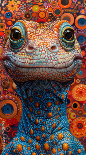 close up of a lizard AI generated  © Faizan