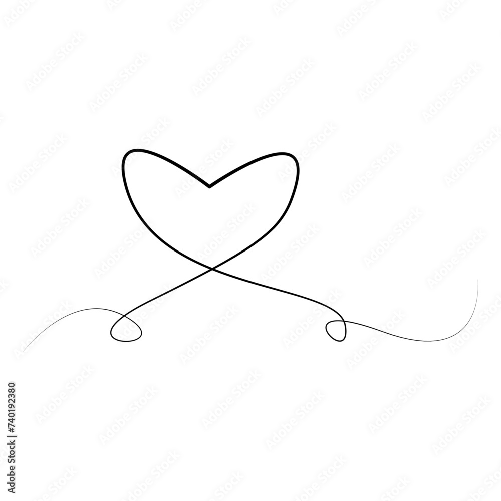 Heart icon outline hand drawn heart vector illustration. Heart icon outline hand drawn heart vector illustration.