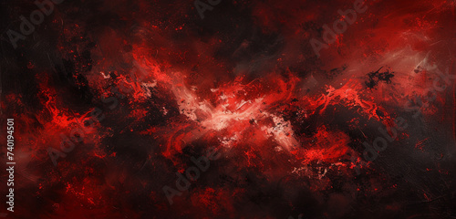 An abstract red and black firestorm, blazing with intensity and depth, captured in HD quality and 4K detail photo