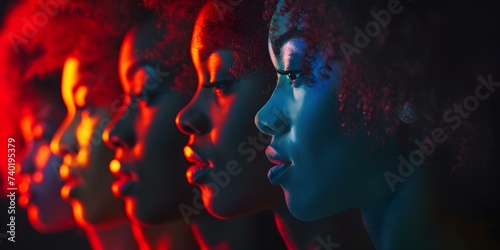 Vibrant abstract of AfricanAmerican representation in diverse fields celebrating Black History Month. Concept Black History Month, African American Achievements, Diverse Representation