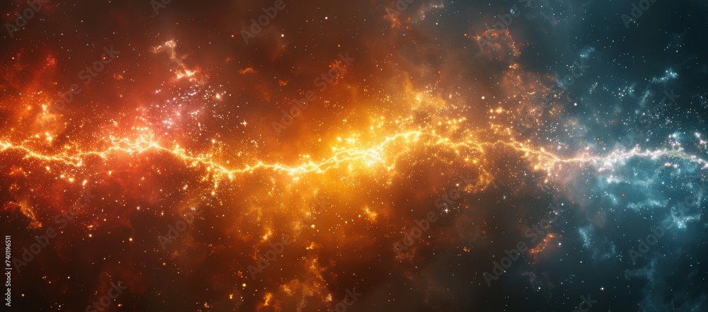 A mesmerizing nebula illuminates the vast expanse of the universe, showcasing the infinite beauty and wonder of outer space