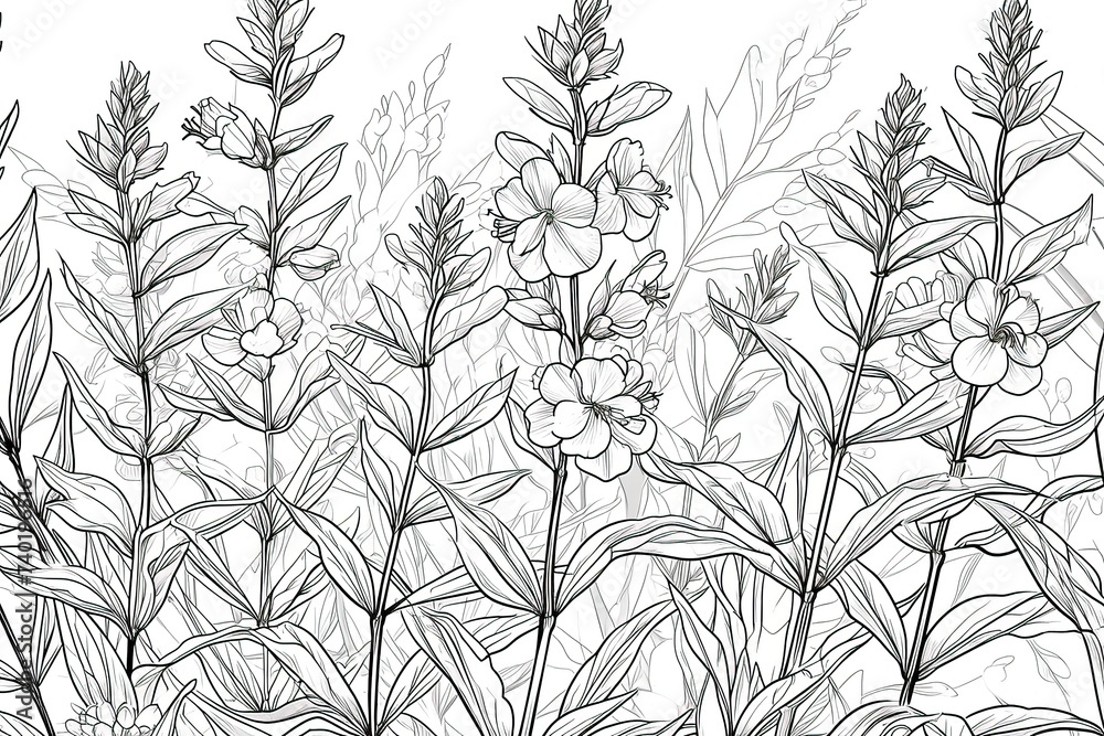 Coloring book flowers doodle style black outline. Coloring book flowers doodle style black outline.