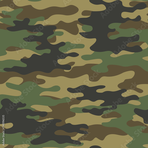  Vector camouflage army pattern, background repeat, military uniform texture, hunting print. Urban design for textiles