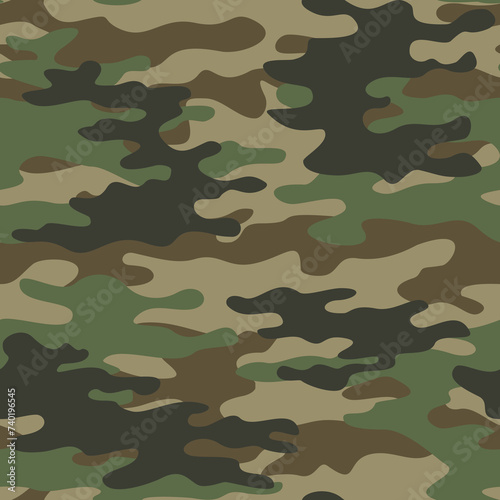  classic camouflage pattern, modern vector military print, fabric texture