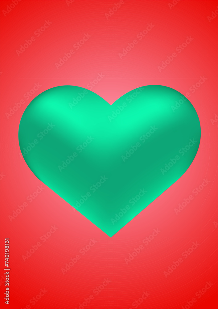 Big heart on a red background Big heart on a red background