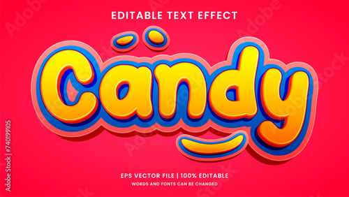 Sweet candy 3d editable text effect