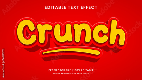 Food crunch 3d editable text effect