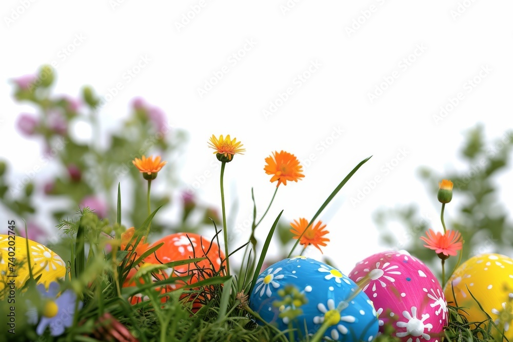 Happy Easter Eggs clear zone. Bunny hopping in flower decorative trays decoration. Adorable hare 3d bunny decoration rabbit illustration. Holy week encouragement card card Nest Happy Easter Eggs clear zone. Bunny hopping in flower decorative trays decoration. Adorable hare 3d bunny decoration rabbit illustration. Holy week encouragement card card Nest