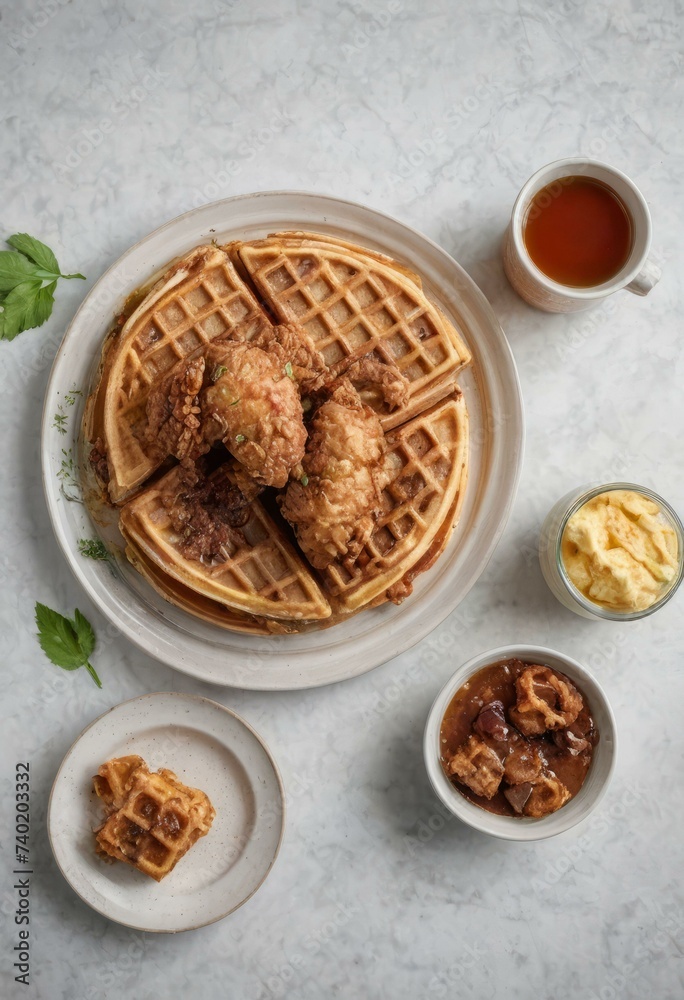 Southern Chicken and Waffles Platter Southern Chicken and Waffles Platter