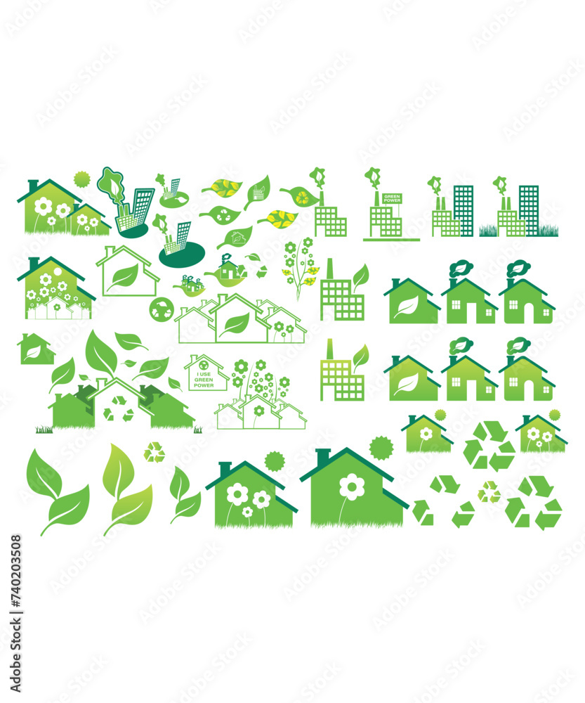 12 Renewable Energy And Environmental Protection Green Icons For Earth Day 12 Renewable Energy And Environmental Protection Green Icons For Earth Day