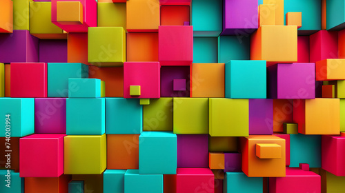 colorful design background, blocky, blocks
