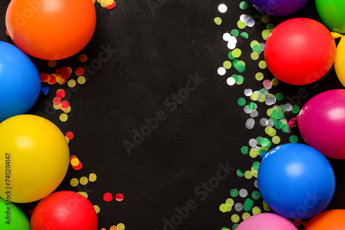 Colorful party balloons and...