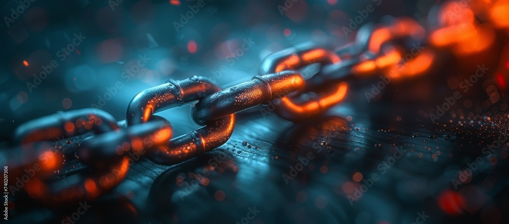 A mesmerizing chain of metallic intricacies, bound together by a ...