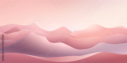 Mountain line art background, luxury Pink wallpaper design for cover, invitation background