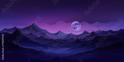 Mountain line art background, luxury Purple wallpaper design for cover, invitation background