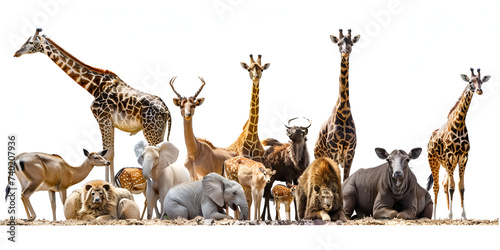 A group of giraffes, including a giraffe, and a giraffe.