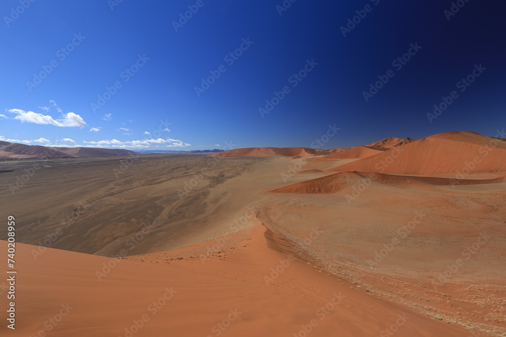 red sand landscape of namib desert